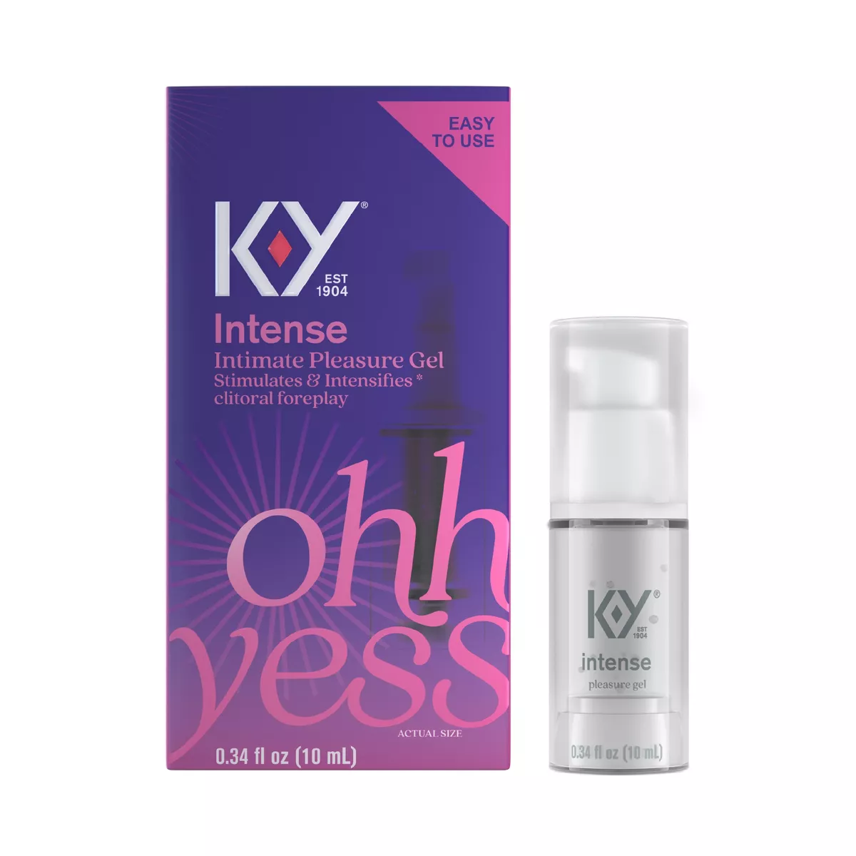 K-Y Intense Stimulates And Intensifies Pleasure Gel, 0.34 Oz